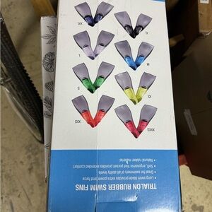 Speedo Trialon Rubber Swim Fins - Multicolor